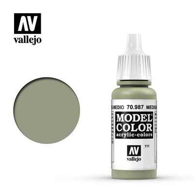 Vallejo 70987 Medium Grey 17ml Bottle Acrylic Paint