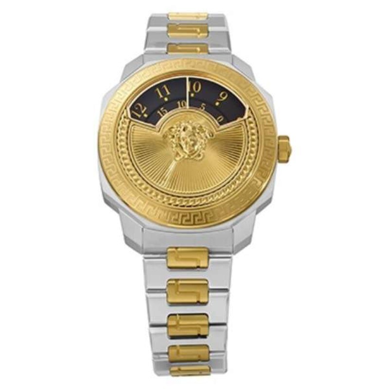 Versace Dylos VEQU01423 Gold Quartz Men's Watch New + Box