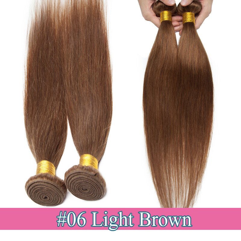 Colored Bundles Weaving Weft Brazilian 100% Virgin Human Hair Extensions 300G US
