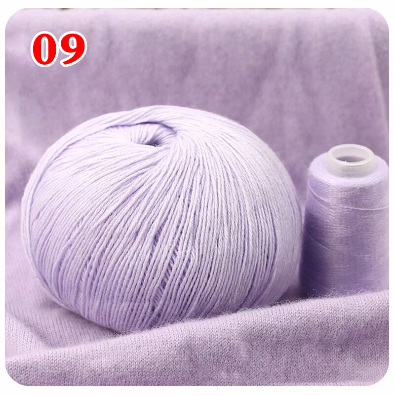 Seiden-Kaschmir Garn – 55% Seide, 45% Kaschmir, 365 M / 55 G, Zum Stricken & Häkeln