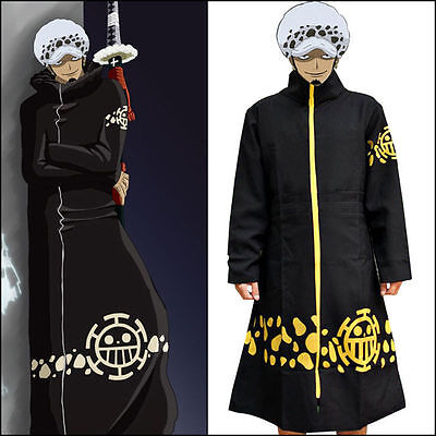 One Piece Trafalgar Law 2 Years Later Robe Cloak Costume for Anime Cosplay Party