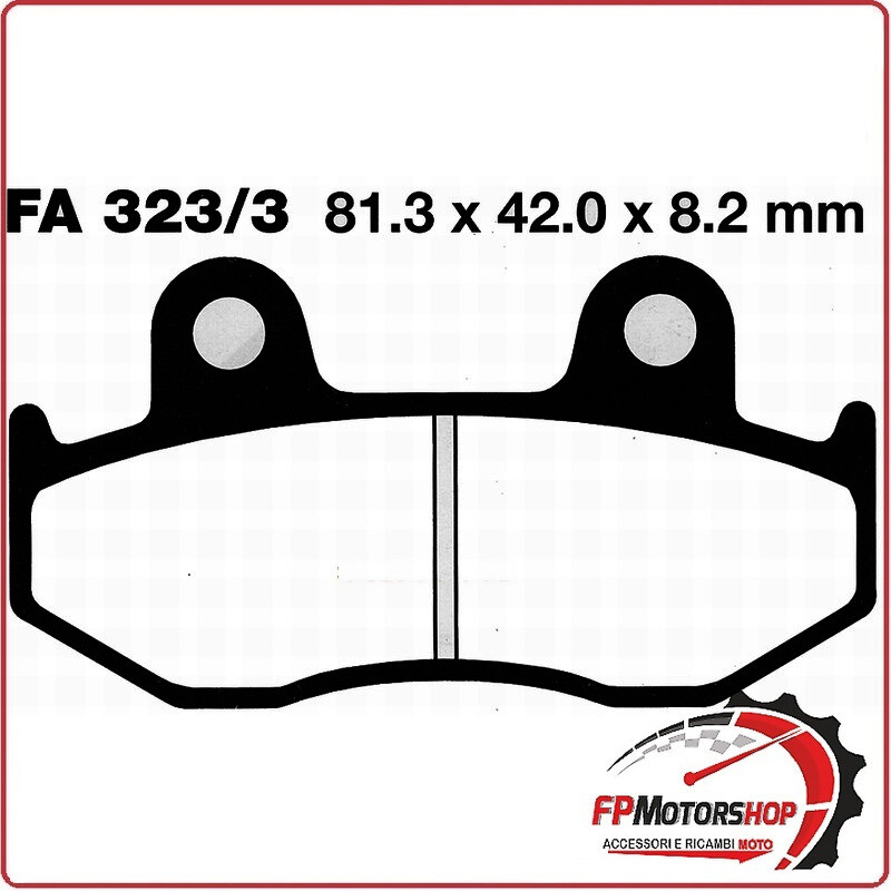PASTIGLIE PASTICCHE FRENI PER SCOOTER SUZUKI BURGMAN 250/400 POST. EBC FA323/3