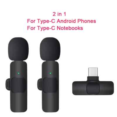 Mini Portable Wireless Tie Microphone Lavalier Mic for iPhone Android 