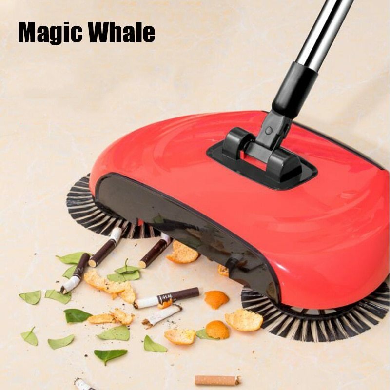 Stainless Steel Sweeping Machine Push Type Hand Push Magic Broom Dustpan Handle