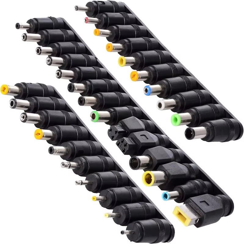 34pcs Universal Laptop DC Plug Set Notebook Power Jack Tips Adapter Kit