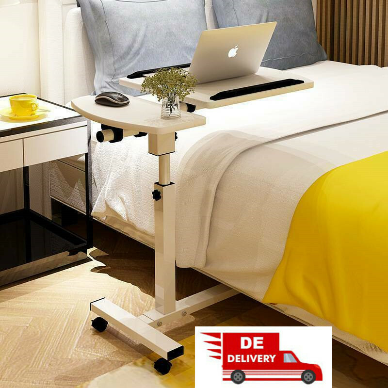 Laptoptisch Betttisch Notebooktisch Pflegetisch höhenverstellbar mit Rollen Neu