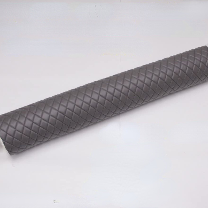 1 Meter Solides Gequiltes Kunstlederstoff PVC Schaumrücken Vinyl Dick Für DIY