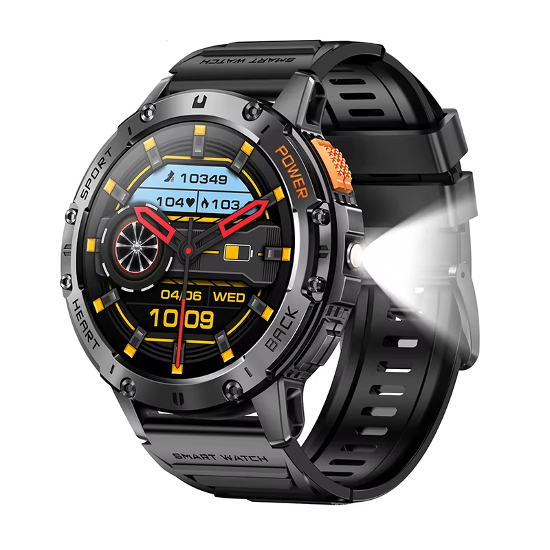 LIGE AMOLED Smartwatch for Men, Waterproof Fitness Tracker with Bluetooth Call b
