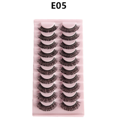  10Pairs False Eyelashes Long Thick Natural Fake Eye Lashes Set Mink Makeup