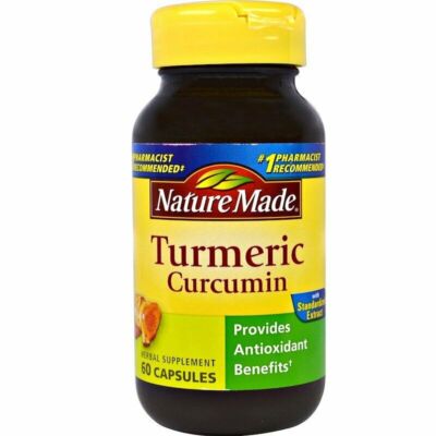 Nature Made Turmeric Curcumin Herbal Capsules with Standardized Extract 60 Count