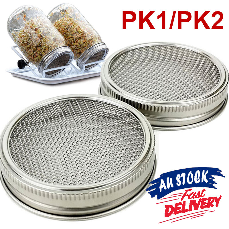 Seed Sprouting Lids Tools Strainer Screen Kits For Wide Mouth Mason Canning Jar Ebay