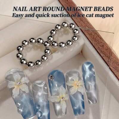 20pcs/Set 5MM Magnet Balls Multi-function Nails Carving Cat Magnet Nail Art Tool