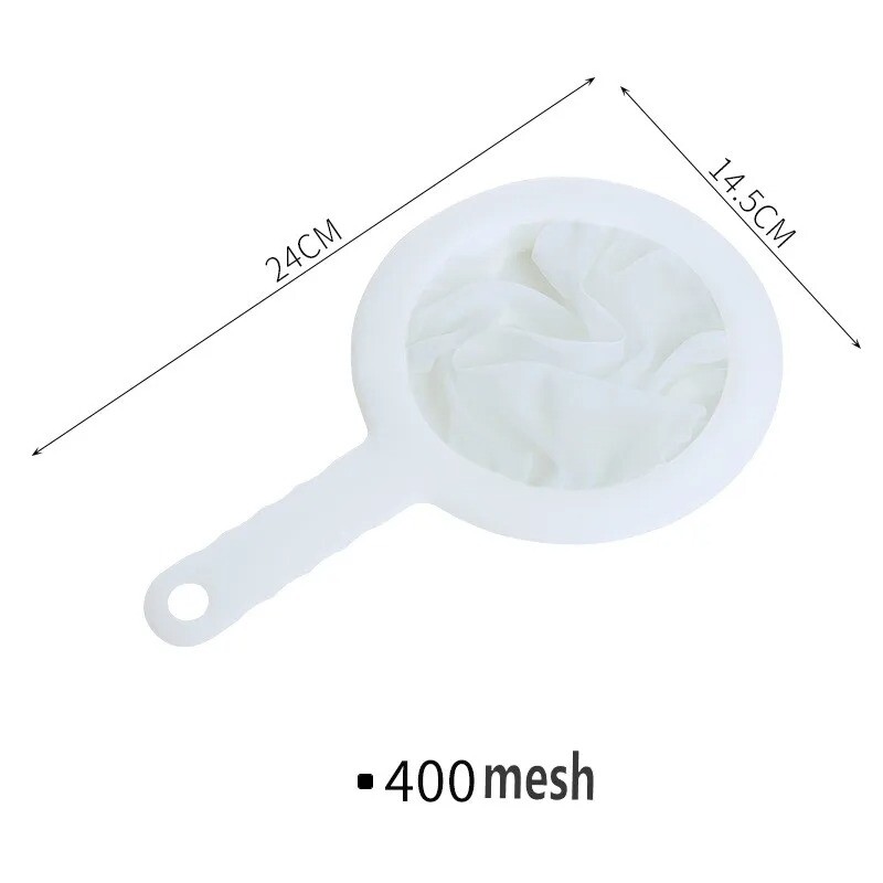 100/200/400 Mesh Ultra-fine Filter Mesh Sieve Kitchen Nylon Mesh Juice Strainer