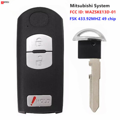 for Mazda 3 CX-5 2013-2016 (Mitsubishi System) Remote Key Fob 433MHz FSK 49 Chip