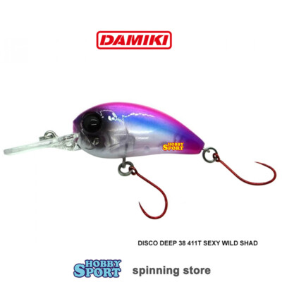 DAMIKI DISCO DEEP 38  COL 411T SEXY WILD SHAD MINI CRANK 4,5 GR SPIN TROUT AREA