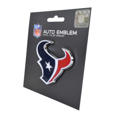 Official Licensed - NFL Houston Texans 3D Auto Metal Color Emblem