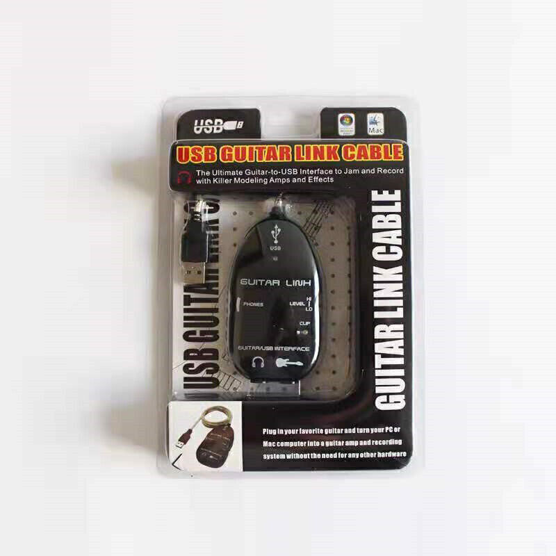 Latest Guitar to USB Interface Link Cable Audio Adapter For PC/MAC Recording