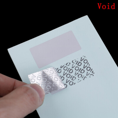 100Pc Blank security seal tamper proof warranty void label stickers matte`s B-ji