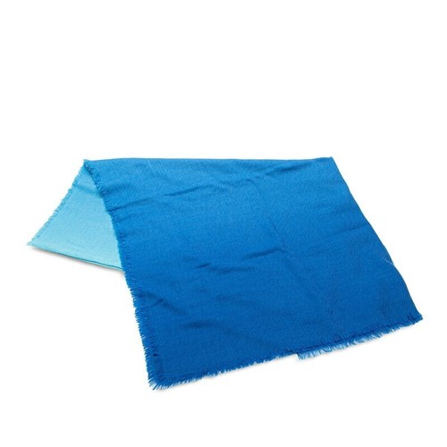 LOUIS VUITTON グレー ？ブルー？スカーフ Louis Vuitton LV Logo Gradient Blue Wool Scarf Large Stole