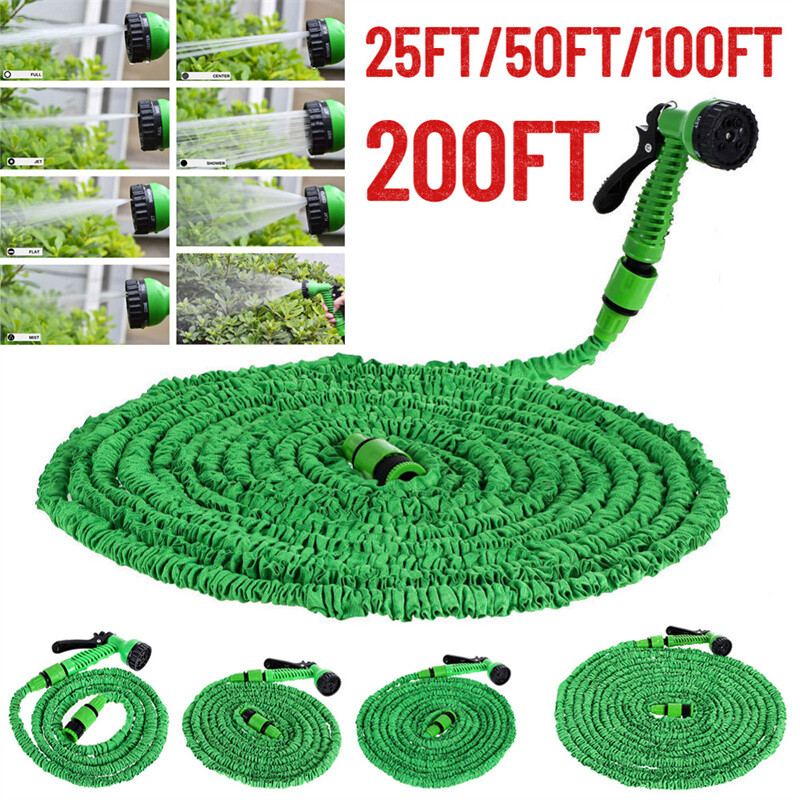Expanding Expandable Flexible Garden Water Hose w/ Spray Nozzle 25, 50, 75FT