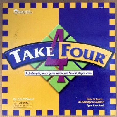 BOARD GAMES LEARNING RESOURCES TAKE 4 FOUR A CHALLENGING WORD GAME EXCELLENT 