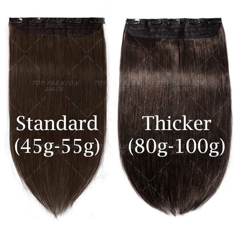 Real 100% Remy Clip in Human Hair Extensions One Piece Weft 3/4 Full Head THICK