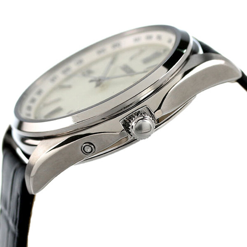 Pre-owned Seiko Selection Sbtm295 Titanium Case Leather Band Solar Atomic Radio Men Watch