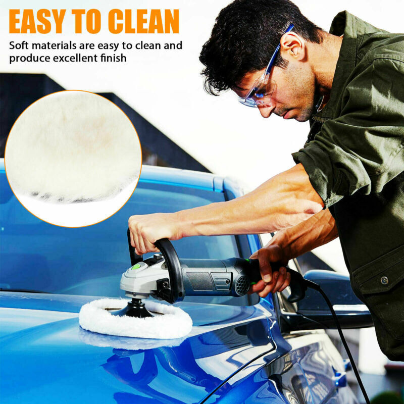 Polishing Pad 7 inch Car Foam Buffer Polisher Waxing Finishing Buffing Wheel Kit