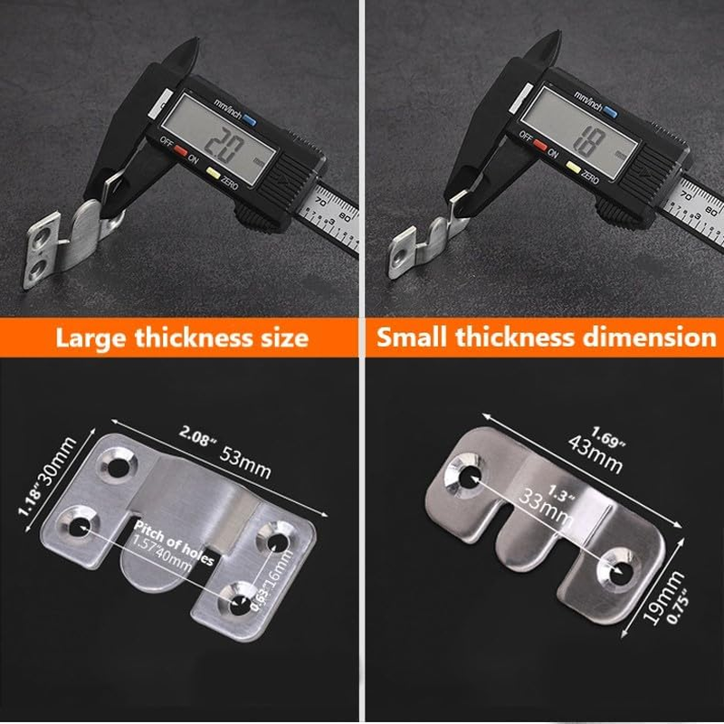 Flush Mount Bracket with Screws 6 Sets Hanging Buckle Kit, Interlocking Heavy Du