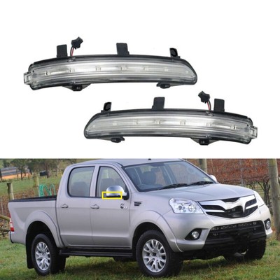 1 Pair LED Rearview Mirror Lamps Turn Signal Lights For 2012-2019 Foton Tunland