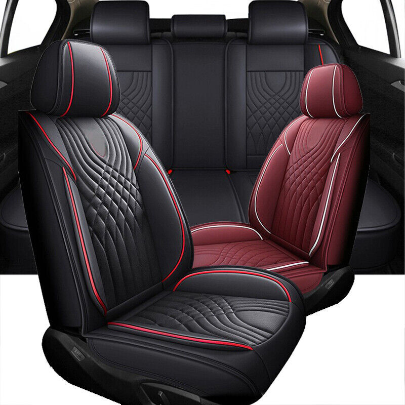For Volkswagen Leather Car Seat Covers Front & Rear Full Set Cushion 2/5-Seaters