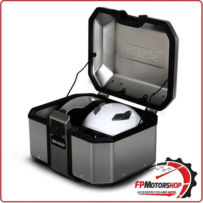 BAULETTO PER MOTO SHAD TR48 ARGENTO LINEA TERRA D0TR48100 PIASTRA NON INCLUSA
