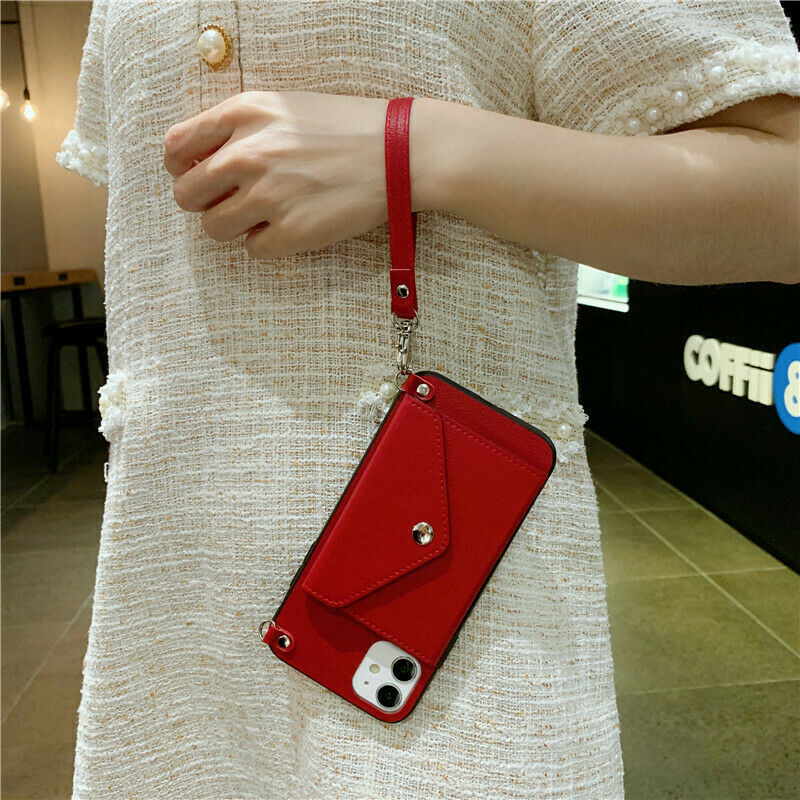 Luxury Crossbody Card Holder Wallet Case For iPhone 15 14 13 Pro Max 12 11 XS XR