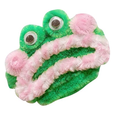 Large Mouth Frog Shape Hair Barrettes Teens Hairpin Plush Bangs Hair Clip
