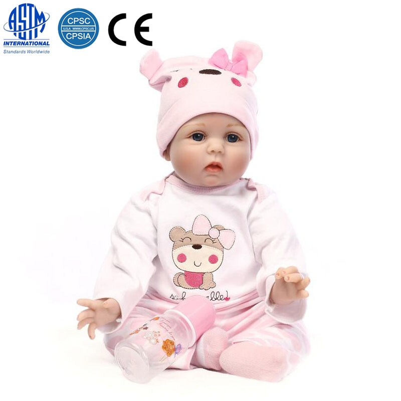 Reborn 22Inch Reborn Baby Dolls Soft Silicone Vinyl Lifelike Reborn Toddler Doll