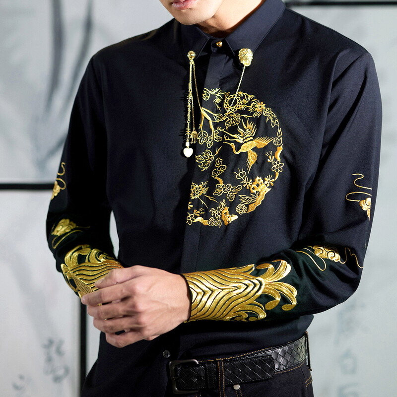 トップス Eaphi EMBROIDERY LONG SLEEVE SHIRTS embroidery-long