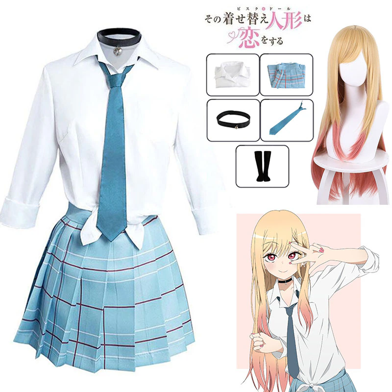 Anime My Dress up Darling Kitagawa Marin Cosplay Costume JK School Uniform Skirt