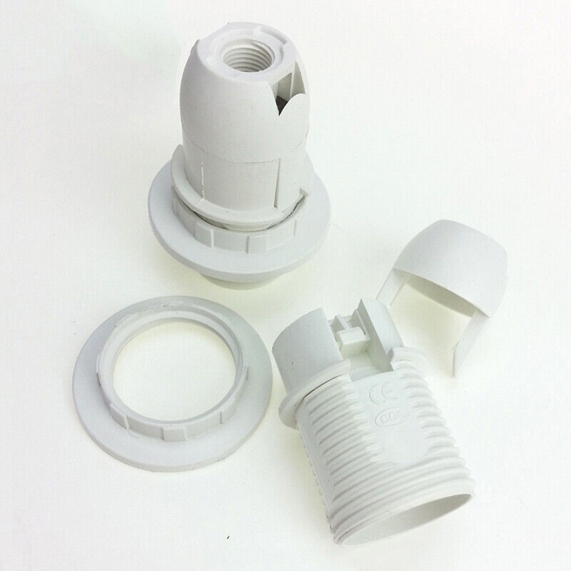 E14 Plastik Lampenfassung Schraube Kopf Lampenschirm Steckdose Licht Zubehör LED