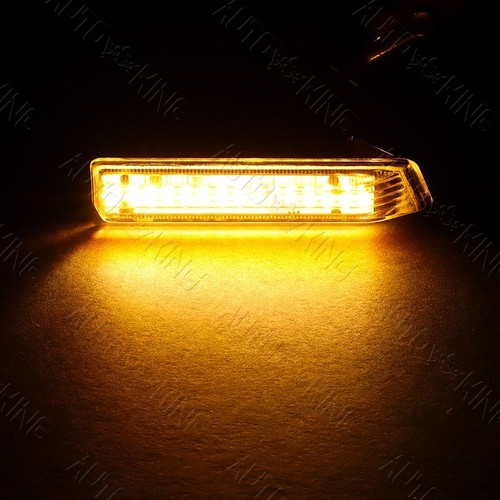FIT BMW E36 E53 X5 CLEAR LENS AMBER LED TURN SIGNAL SIDE MARKER LIGHT