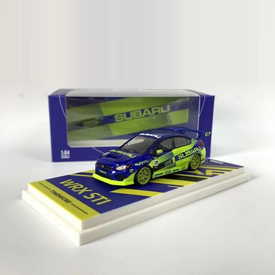 Time Micro 1:64 Alloy Model Car Subaru WRX-STI Die-Cast Vehicle Collection -Blue