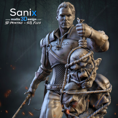 The Witcher resin scale model kit unpainted 3d print