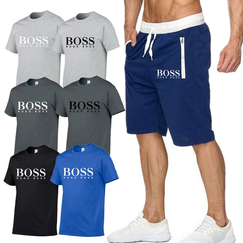Herren T-shirt Und Shorts Anzug Jogginganzug Freizeitanzug Kurze Hose Sports 21