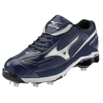 Мужские бейсбольные бутсы Mizuno с 9 шипами Classic G6 Low Switch, темно-синий/белый, 14 D США