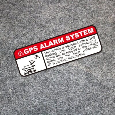 Twin Package Security GPS Warning Sign Car Motorcycle Laptop Door Decal Sticker