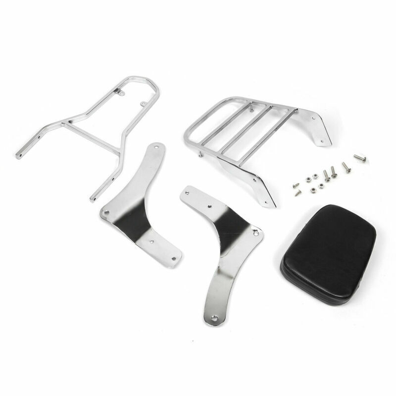 Chrome Backrest Sissy Bar+Luggage Rack For Kawasaki Vulcan 900 VN900 1996-2018