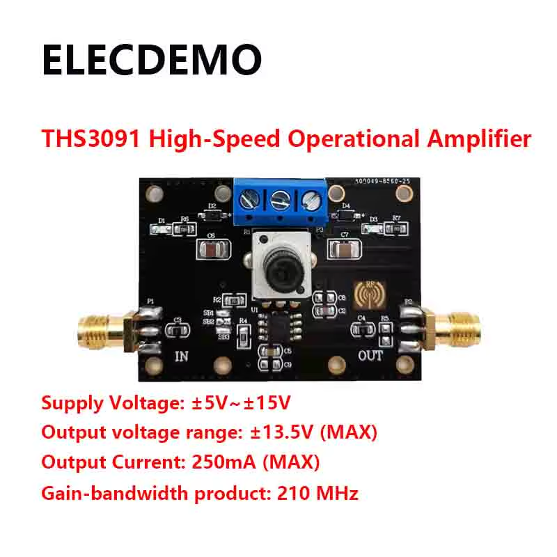 THS3091 high frequency operational amplifier module 210MHz bandwidth with opposi