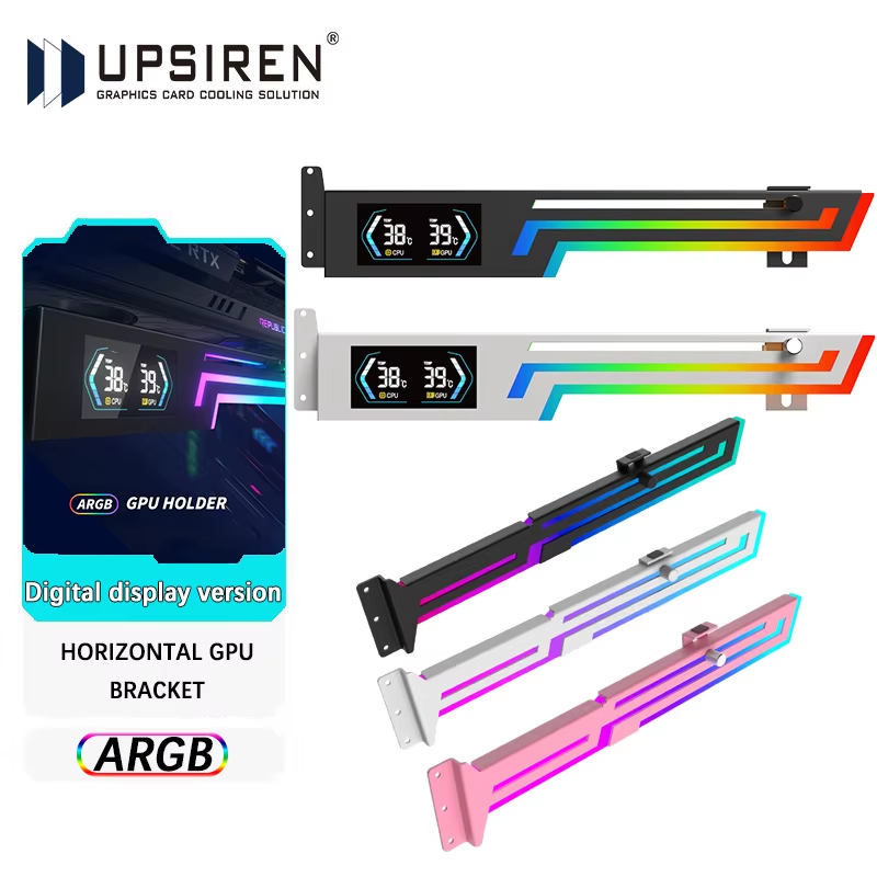 UPSIRNE ARGB 5V 3PIN graphics card bracket adjustable height ARGB AURA SYNC comp