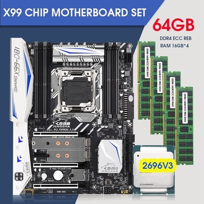 JINGSHA X99 D8I Motherboard Kit With Xeon E5 2696 V3 CPU And 4*16GB DDR4 ECC RAM