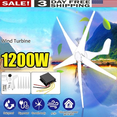 1200W Max Power 5Blades DC12V WindTurbine Generator Kit with Charge Controller