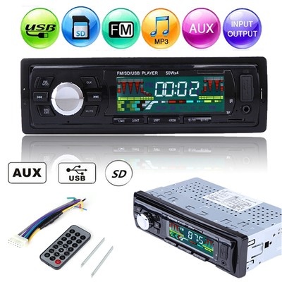 Car InDash Stereo Radio MP3 Player Audio FM Receiver USB SD AUX Remote Control